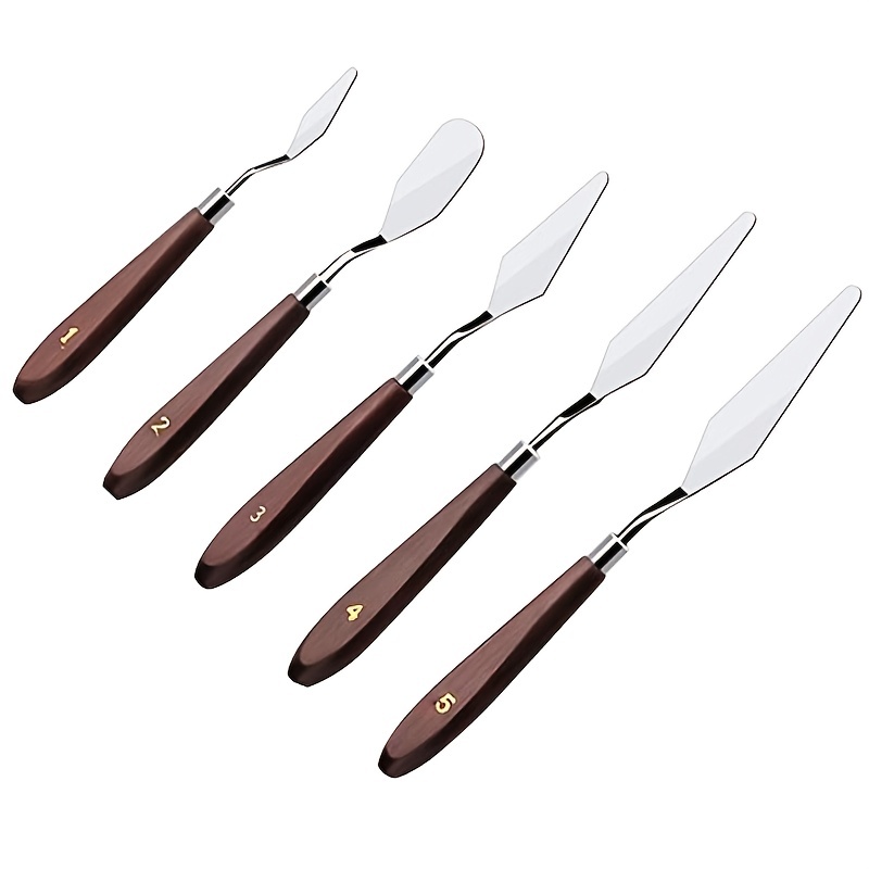 5Pcs Stainless Steel Cake Cream Spatula Shovel Cake Painting Scraper Cake  Decorating Spatula with Frosting Icing Knife Oil Painting Knife Art  Painting Tool Palette Knife for Cake Fondant Chocolate