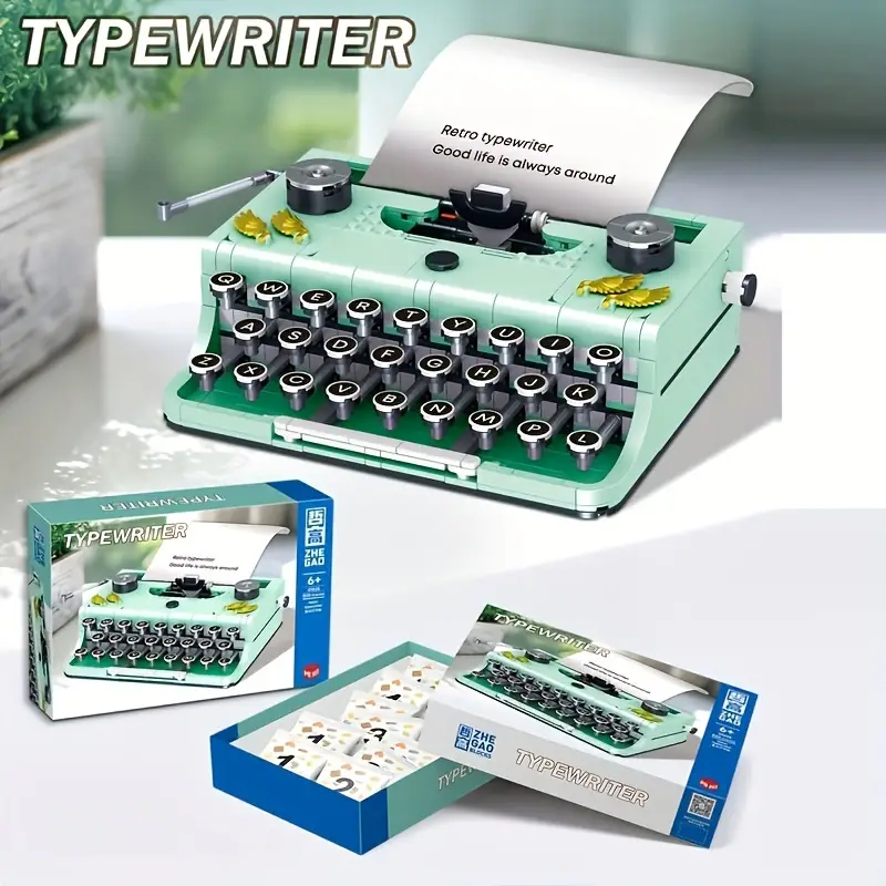 Retro Typewriter Building Set For Adults Classic Retro - Temu