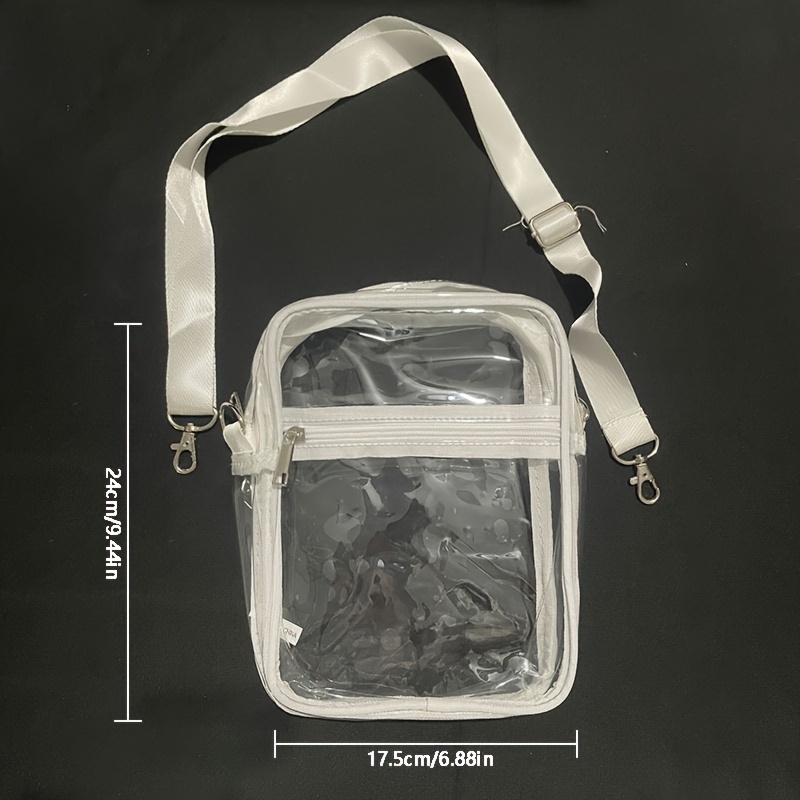 Clear Waterproof Crossbody Bag Stadium Approved Shoulder Bag - Temu