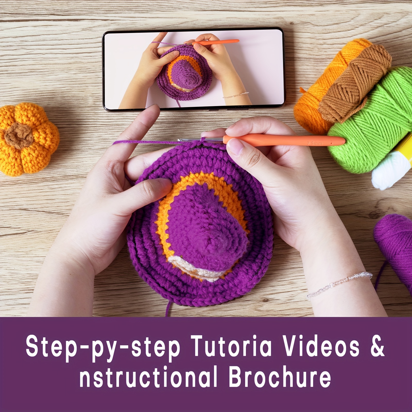 Crochet Starter Kit Decor Needlework DIY Crochet Doll Kit Doll