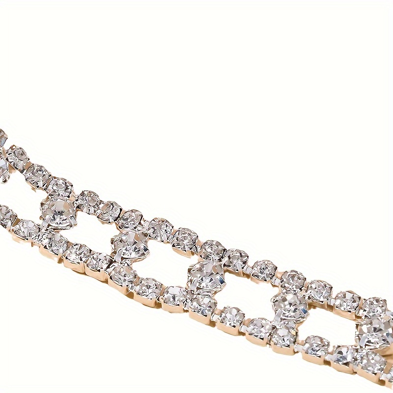 Silver Shiny Diamante Shoulder Chain Replacement Bra Strap