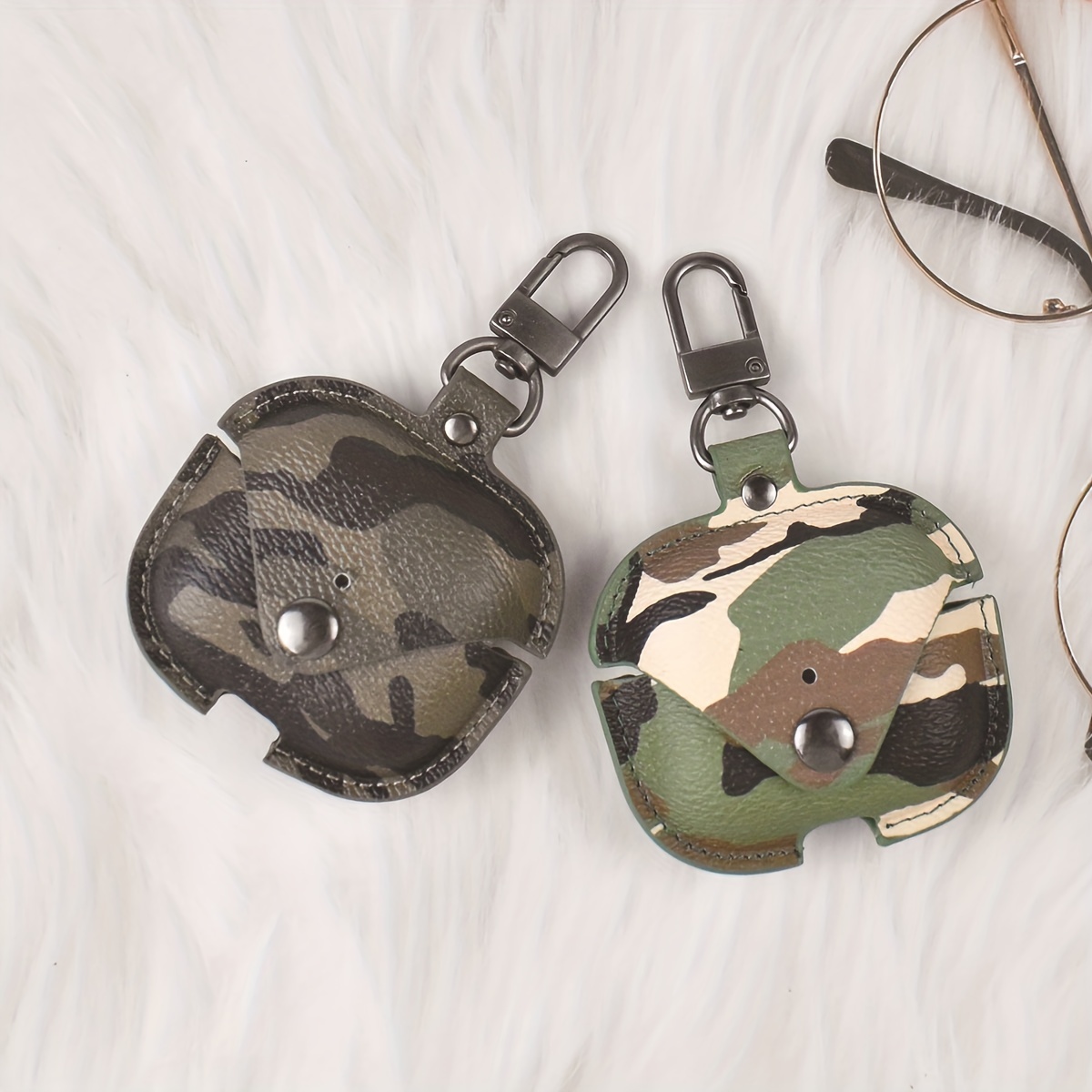 Case For 3 Case, Camouflage Fashion Luxury Pu Shockproof Anti-slip  Protective Cover Accessories Set For Airpod Pro Charging Case With  Keychain/ear Hook/watch Band Holder - Temu