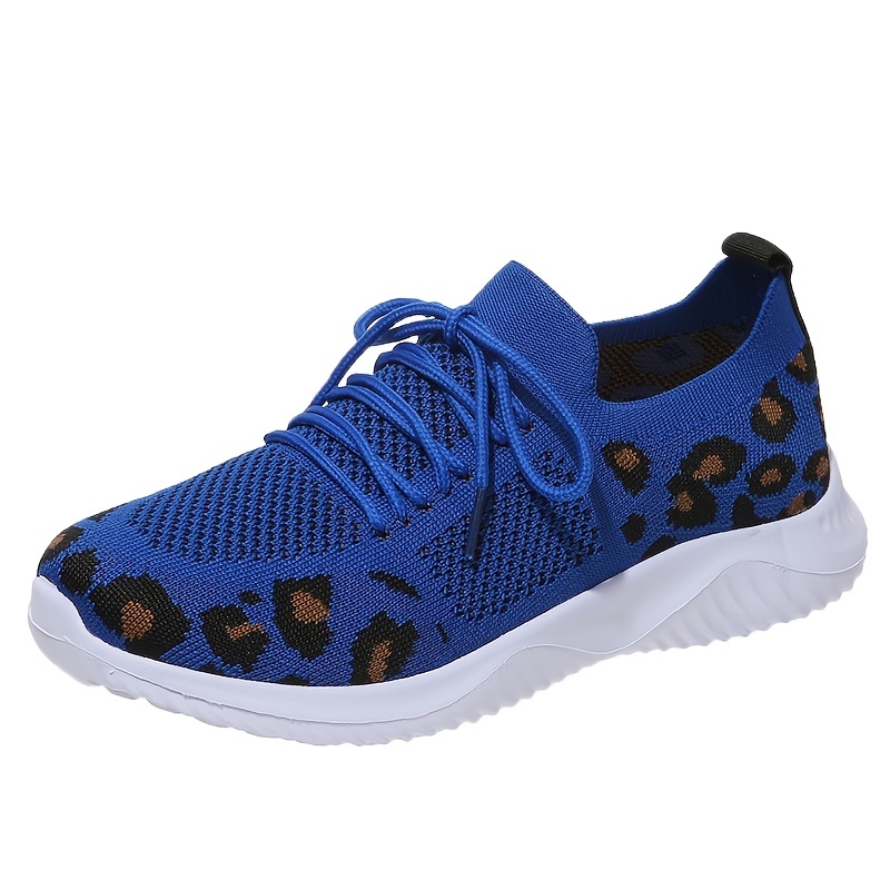 Tvunget succes Trives Womens Breathable Lightweight Sneakers Leopard Pattern Lace Up Running Shoes  Womens Footwear | Save Money On Temu | Temu