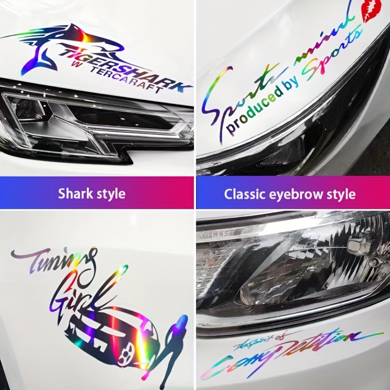 Car Stickers Lights Eyebrow Stickers Decorative Stickers - Temu Japan