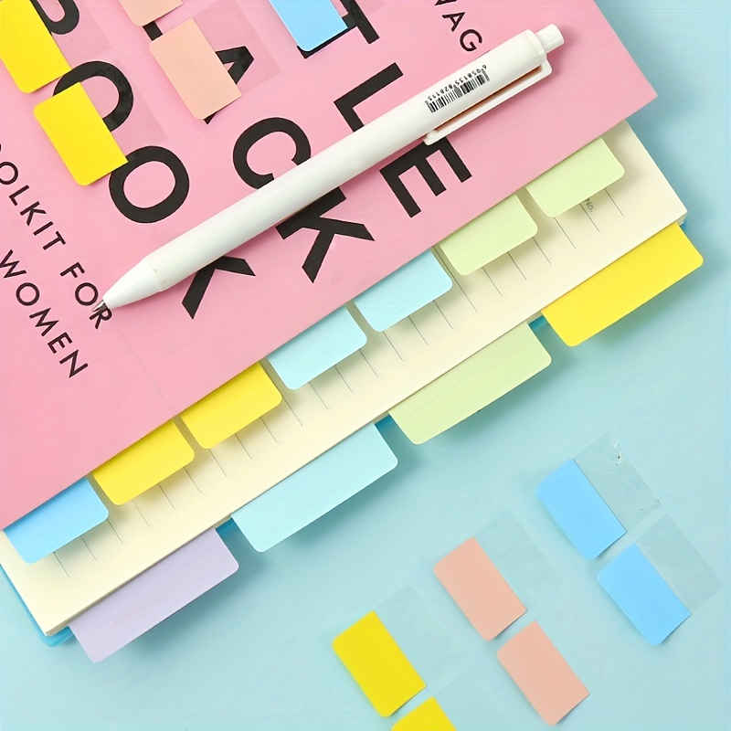 Sticky Tabs, Sticky Notes Flags Pastel Book Tabs Writable