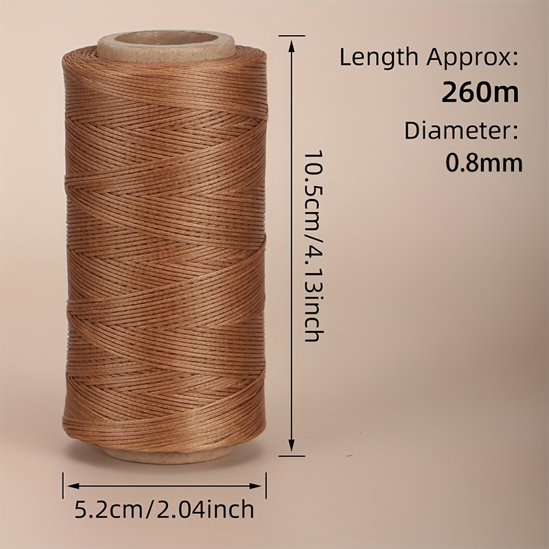 0.8mm Flat Waxed Thread (260m) Macrame DIY Handcraft