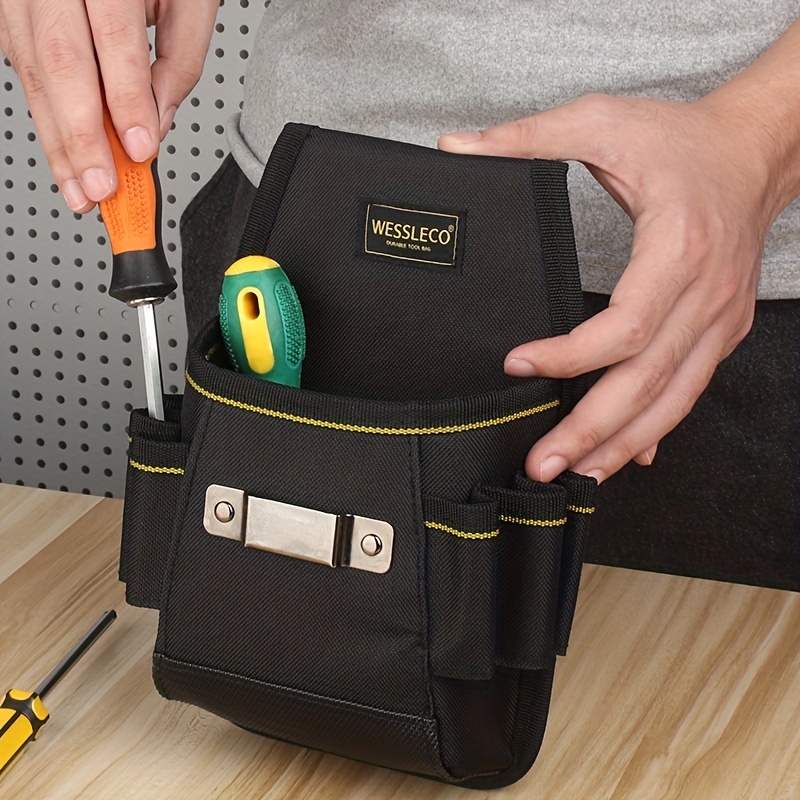 Wessleco 1pc Tool Storage Bag Electrician Technician Waist Pocket Pouch Belt  Screwdriver Holder - Tools & Home Improvement - Temu