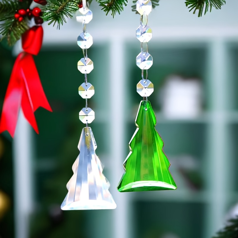 12 Piezas Adorno Cristal Decoración Árbol Navidad Colgante - Temu