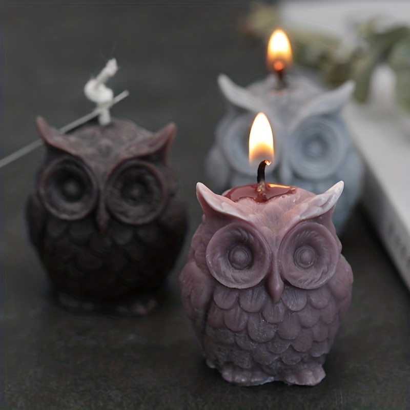 

1pc Resin Bird Candle Plaster Mold 3d Owl Animal Soy Aroma Wax Silicone Mold For Diy Candle Making Cake Chocolate Candy Making Home Decor