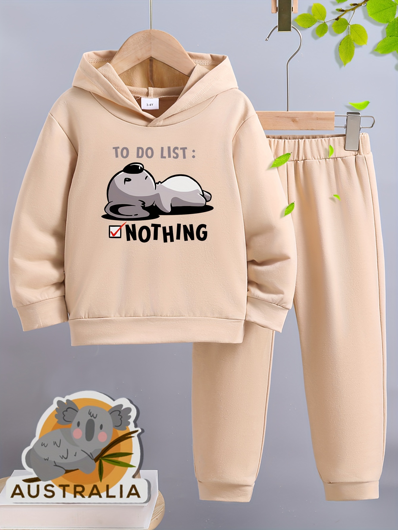 Young Girls Koala Skirt Cute Print Hooded Sweatshirt Jogger - Temu