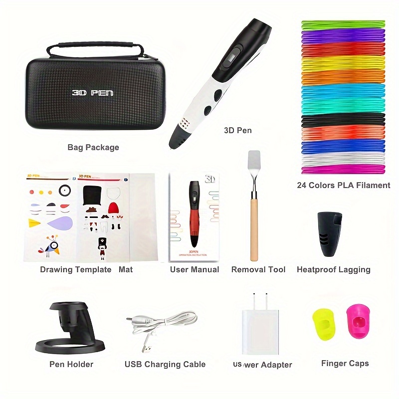 Kit de démarrage pour stylo 3D pour Enfants - Avec recharges 100M
