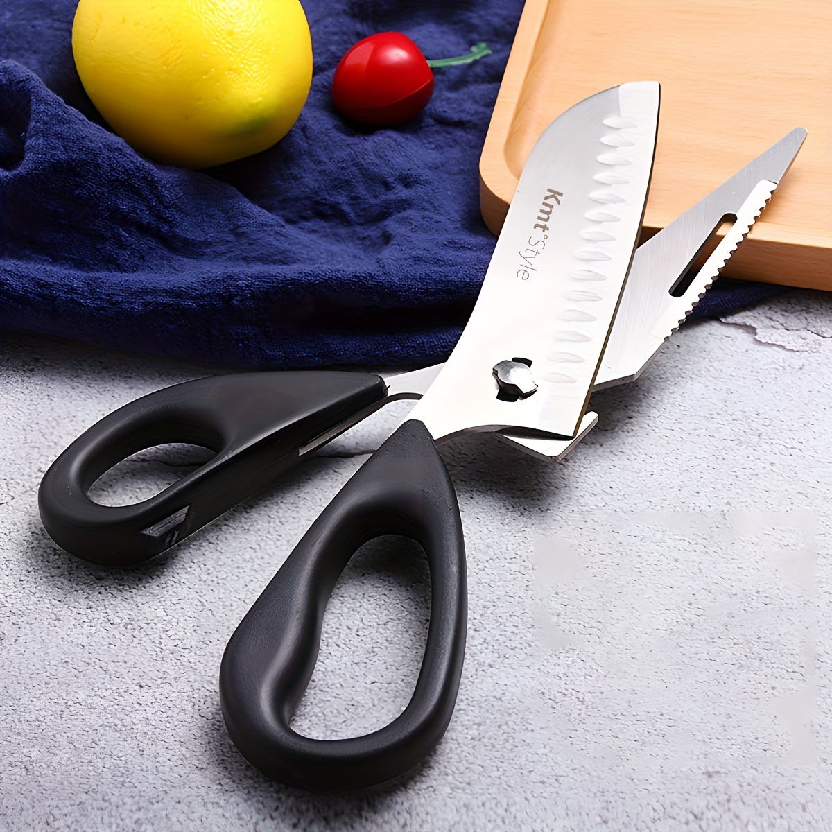 Kitchen Scissors - Stainless Steel Blade Cover Heavy Duty Kitchen