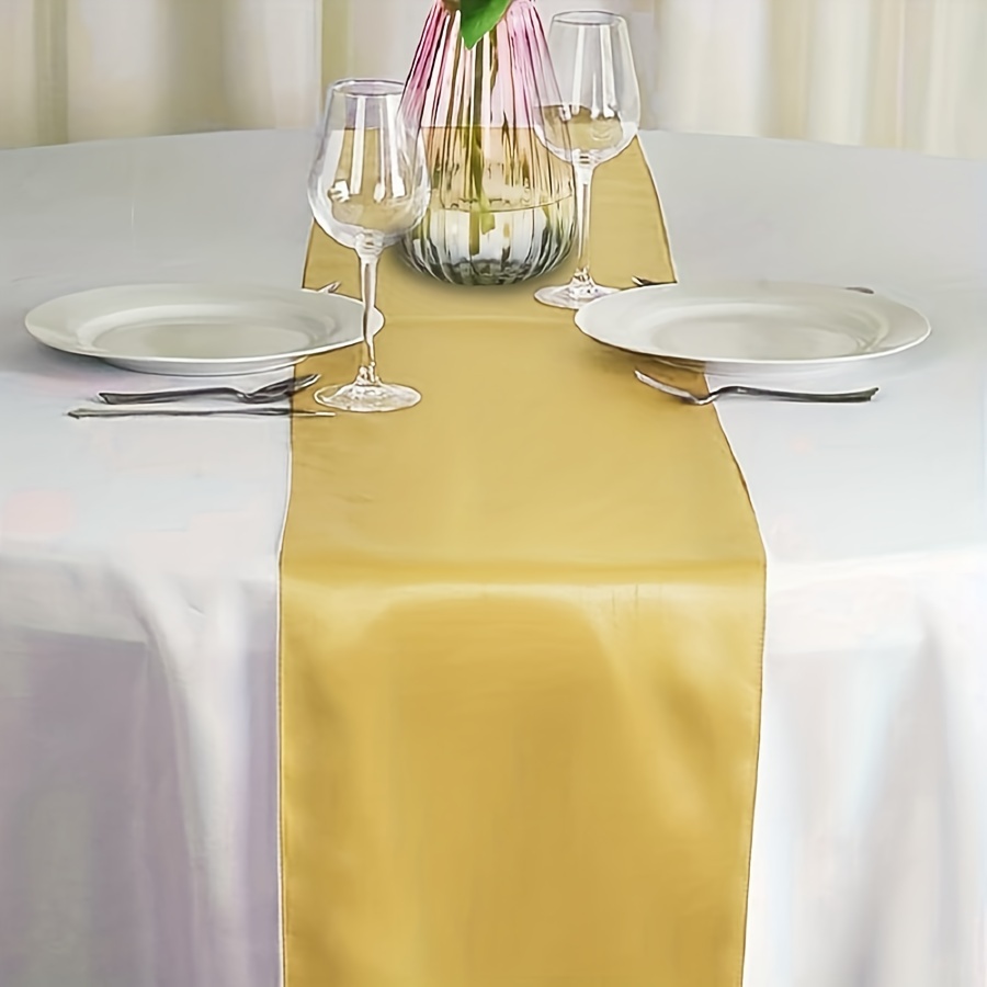 Golden Satin Table Runner 30x274cm Wedding Decor