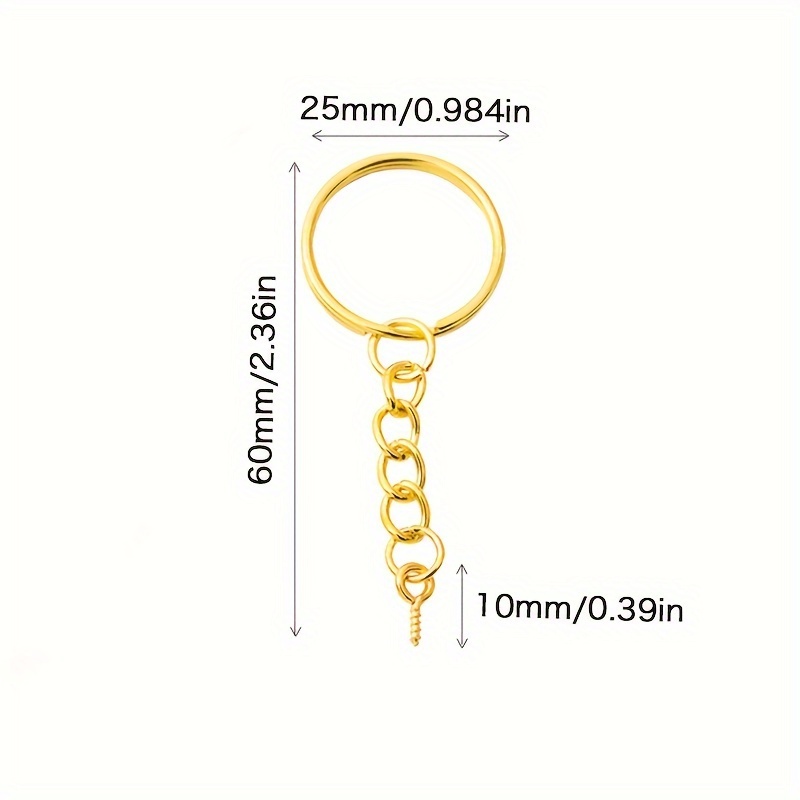 Key Chain With Open Eyelet Screw Jump Ring Chain Extender - Temu