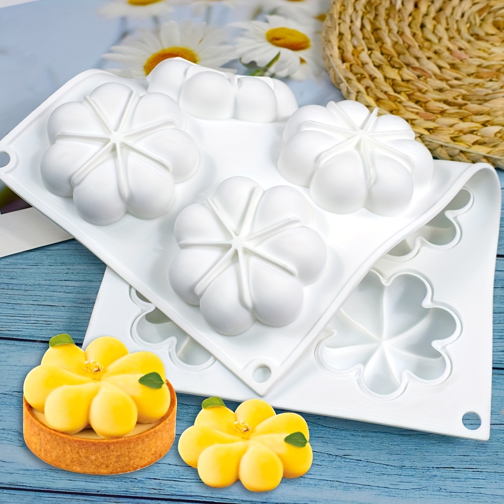 

1pc, 8 Cavities 3d Silicone Flower Mousse Cake Mold For Diy Cake Decorating And Baking - Perfect For Fondant, Chocolate, And Candy Making - Kitchen Gadgets And Accessories