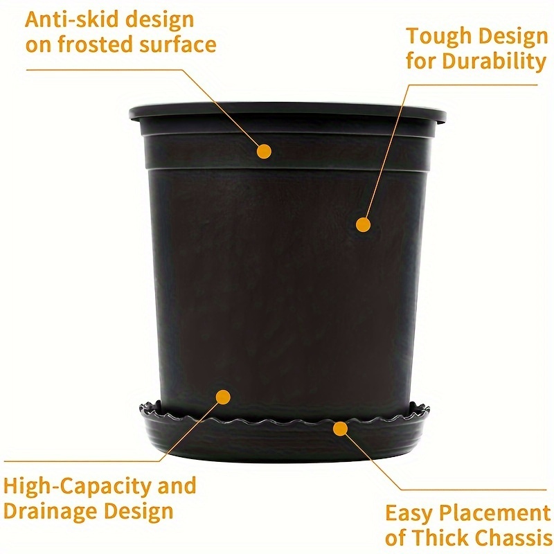 1 Gallon Pot (Black Plastic)