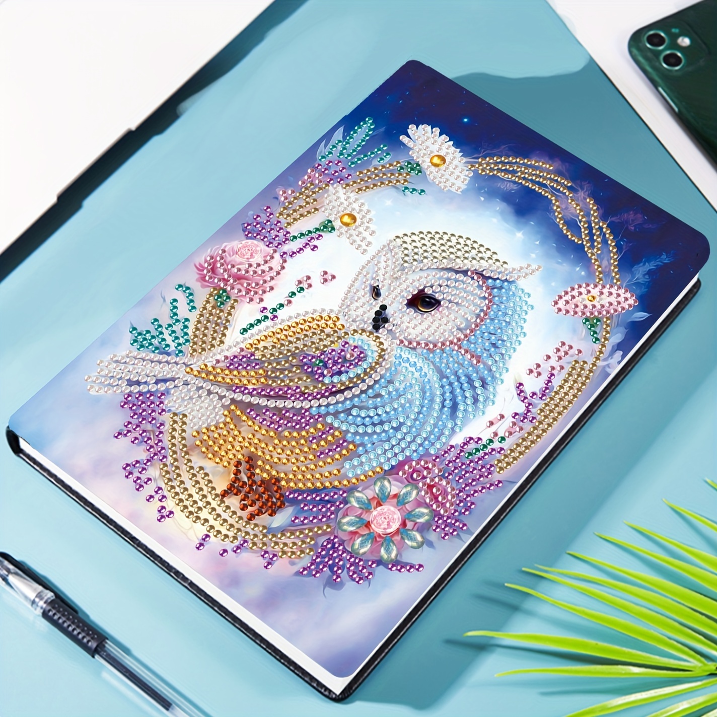 2 Pack Diamond Painting Notebook Lined 50 Sheets Girl and Peacock DIY  Diamond Art 5D Cross Stitch Notebook Blank Paper A5 Sketchbook, Small
