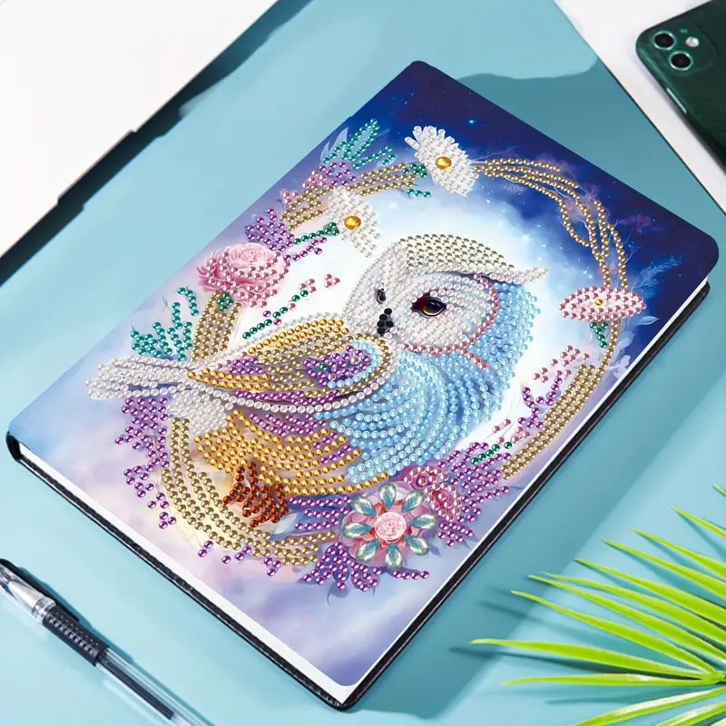 5d Diamond Painting Notebooks / 100 Pages Art Cover Leather - Temu