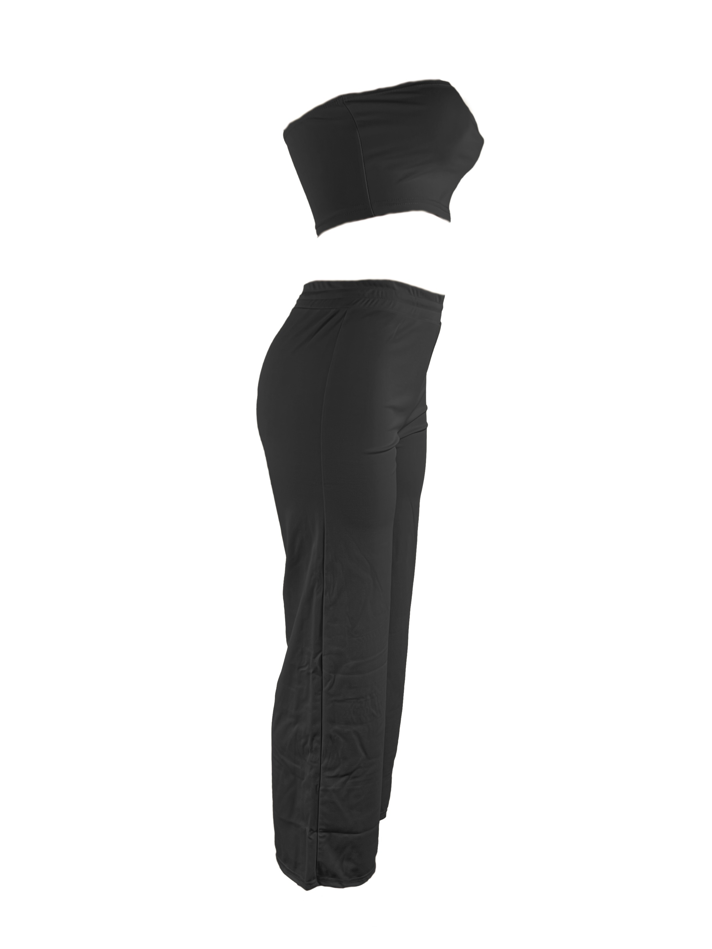 Black Flared Leg Sweatpants, Two Piece Sets