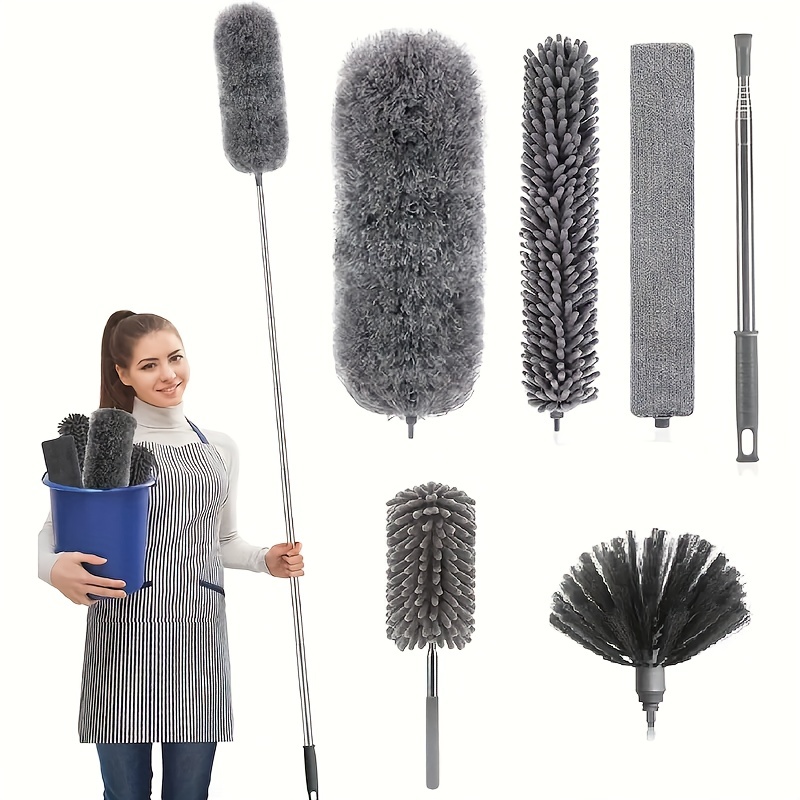 Exterior House Cleaning Brush Set with Extension Pole -The Ultimate  Extension Scrub Brush Set