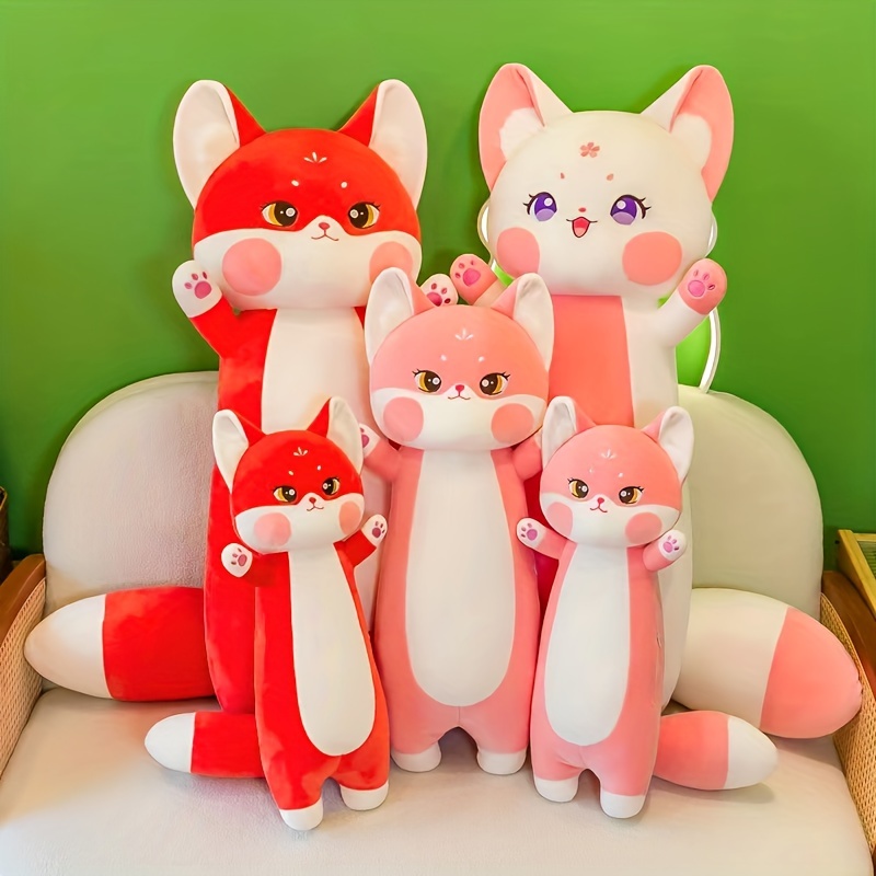 Fox Plush Filled Doll Nine Tailed Fox Grow Tail Plush Creative Spoof Pillow  Sofa Decoration Toys For Kids Girl Xmas Gifts