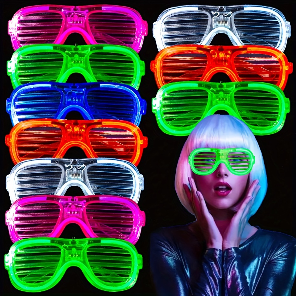 Gafas LED, gafas de luz LED, gafas de sol con luz LED, gafas de sol de neón  intermitentes para fiesta LED, club (azul)