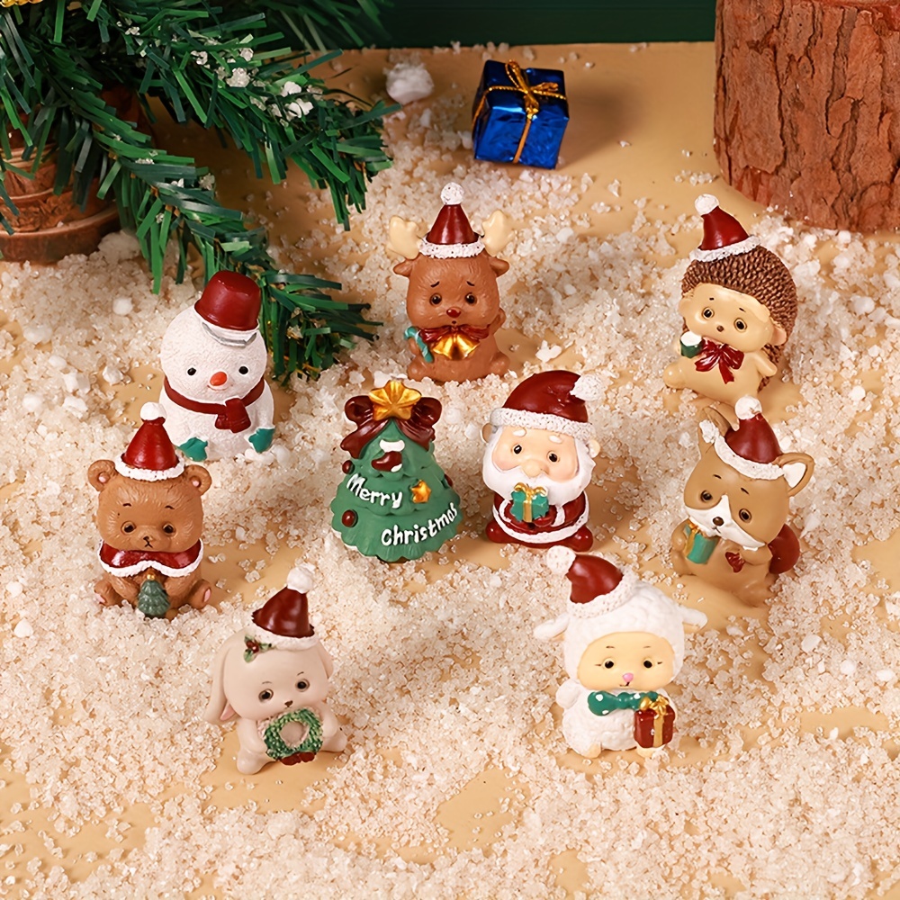 Cute Mini Christmas Ornaments Resin Miniature Christmas