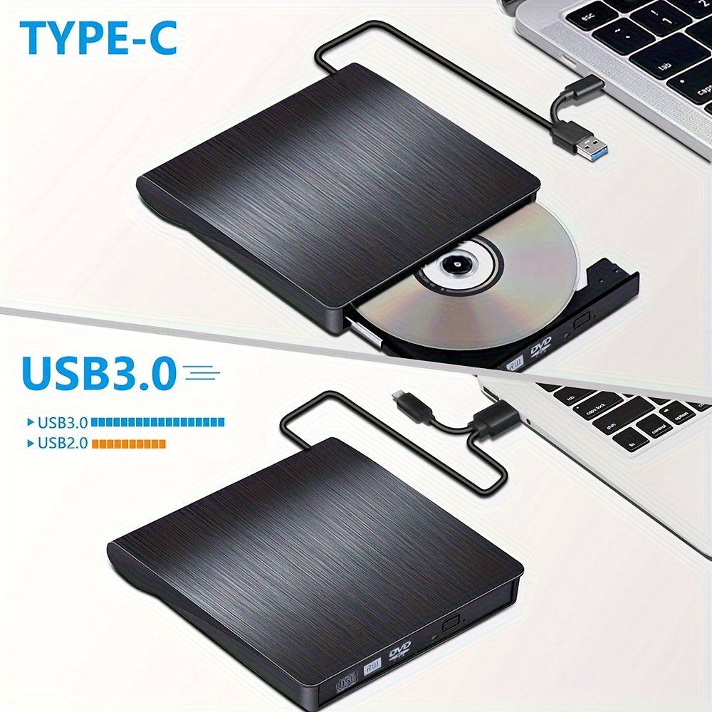 5 in 1 Usb 3.0 External Cd/dvd Drive: Portable Compatible - Temu