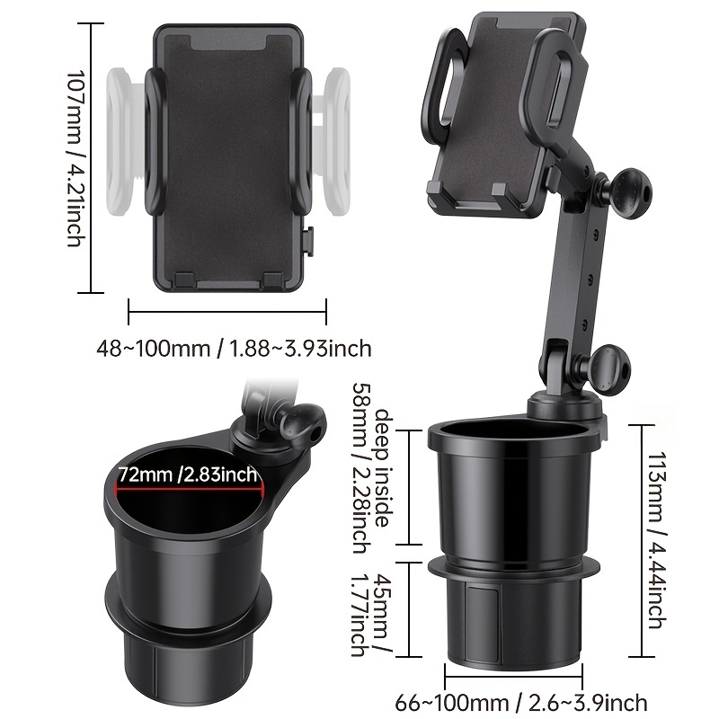 Car Cup Holder,car Mobile Phone Holder 2 In 1 Car Drink Cup Cup