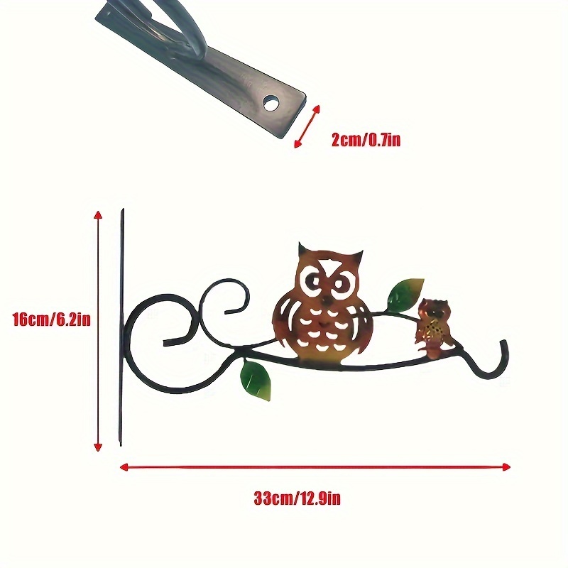 Owl Shaped Decorative Hooks Garage Shed Iron Wall Hooks - Temu