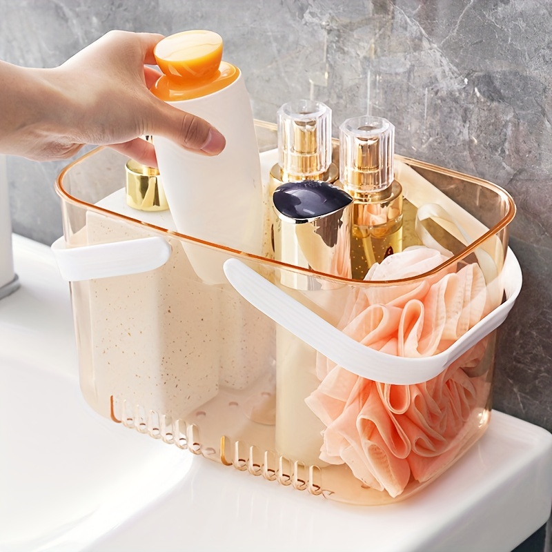 1pc Portable Bathroom Shower Basket, Cute Bath Basket For Toiletries, Soap Storage  Organizer