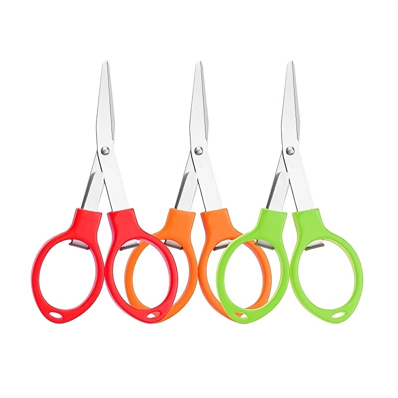 Stainless Steel Glasses Shape Scissors Fishing Line Scissors Travel Foldable  Scissors