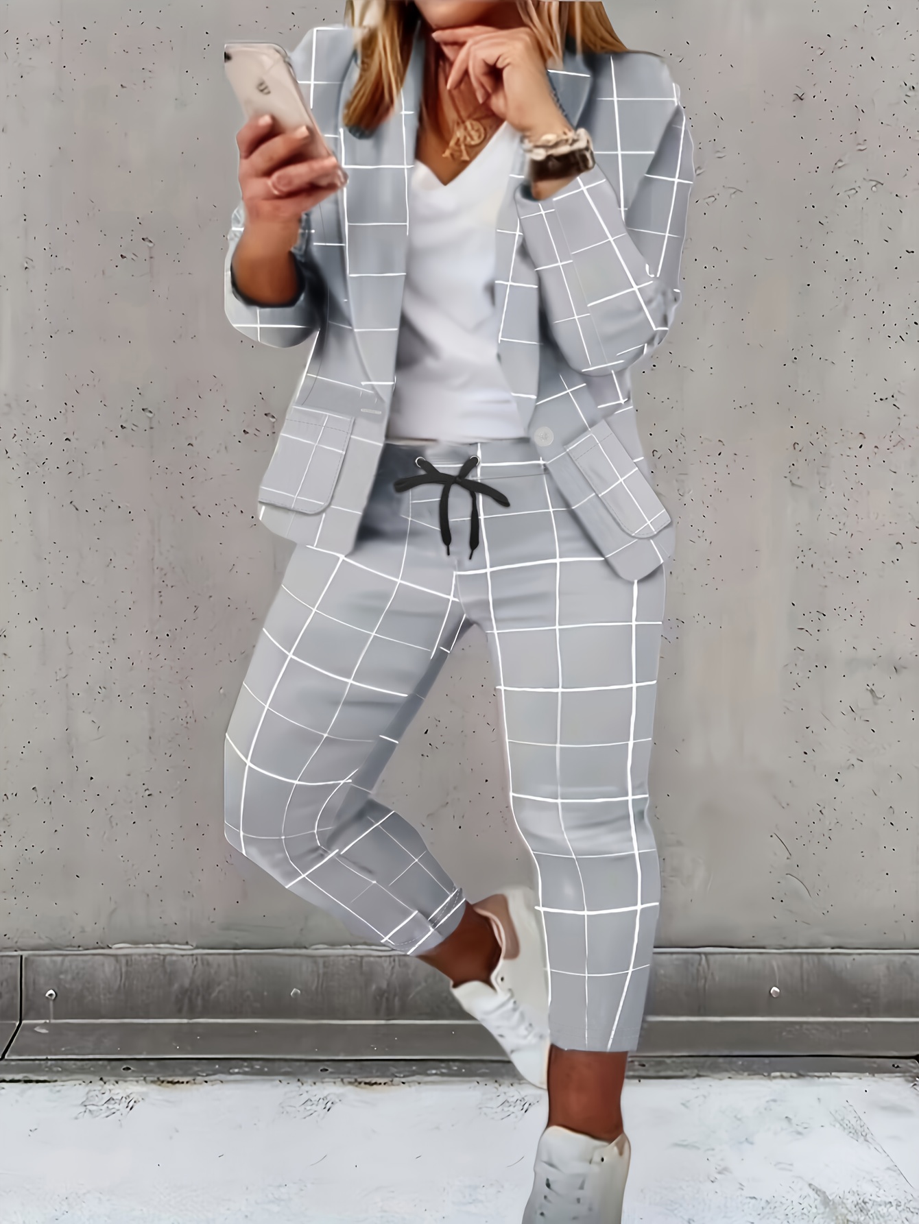 Women's Suit, Casual Long Sleeve Blazer And Office Business Pant