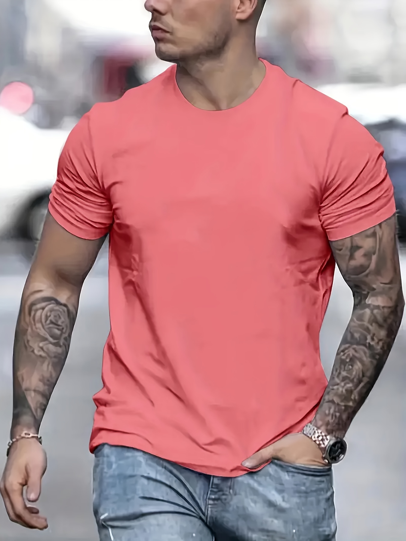 Baby Pink T-Shirt for Men