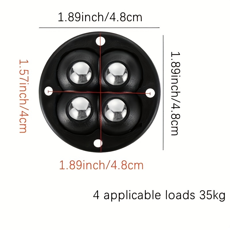 16 mini poleas adhesivas, ruedas giratorias autoadhesivas, rotación de 360  grados, polea de rodillo, ruedas pequeñas para caja de almacenamiento de