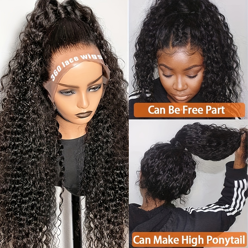 180 Density 360 Lace Front Wigs Human Hair Water Wave Full Temu