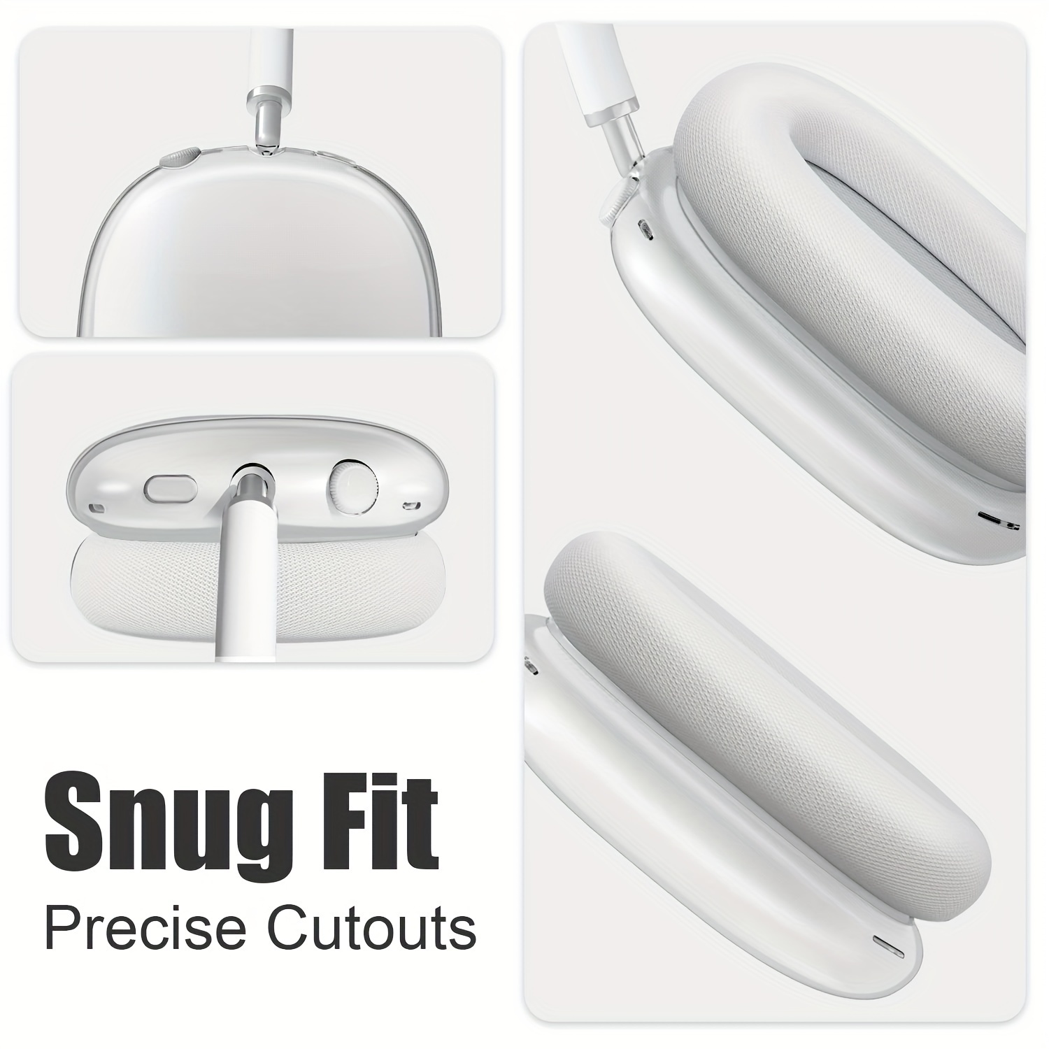 Case Cover for AirPods Max Headphones, Clear Soft TPU Skin Anti-Scratch,  Transparent Accessories Ultra Protective Cover for Apple AirPods Max,Clear