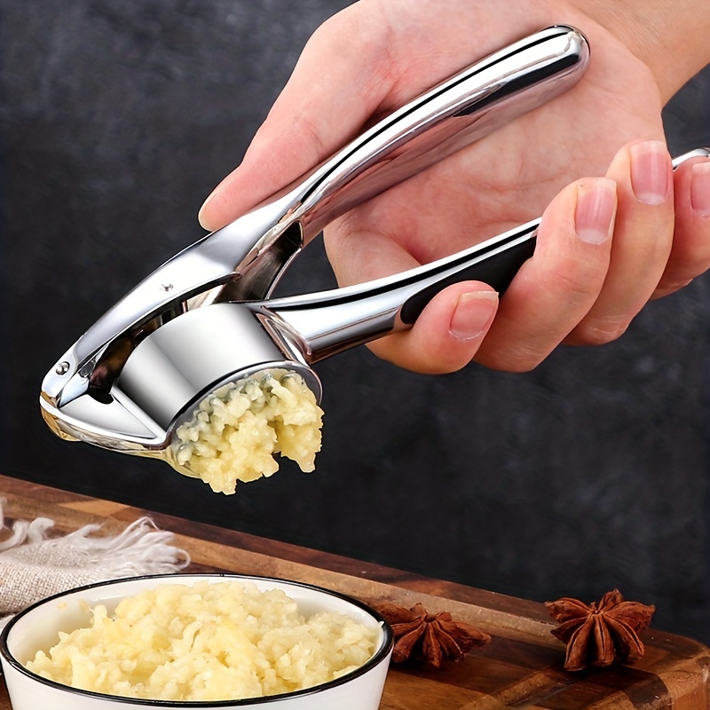 Stainless Steel Garlic Press Kitchen Spice Mincer Garlic Crusher