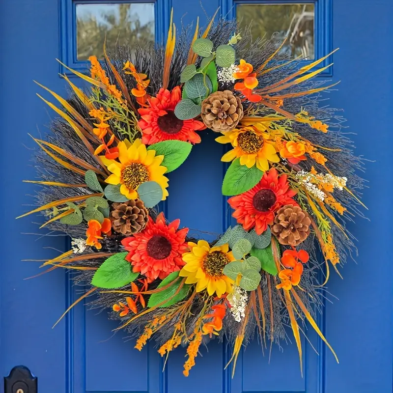Wreaths For Front Door spring Summer Wreath Home Porch - Temu