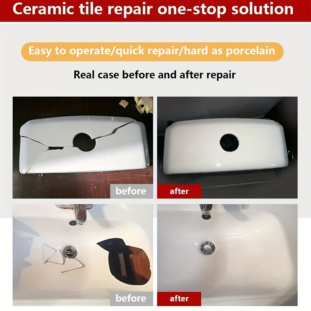 Tile Repair Agent Tile Glue Ceramic Crack Toilet Repair Hole - Temu