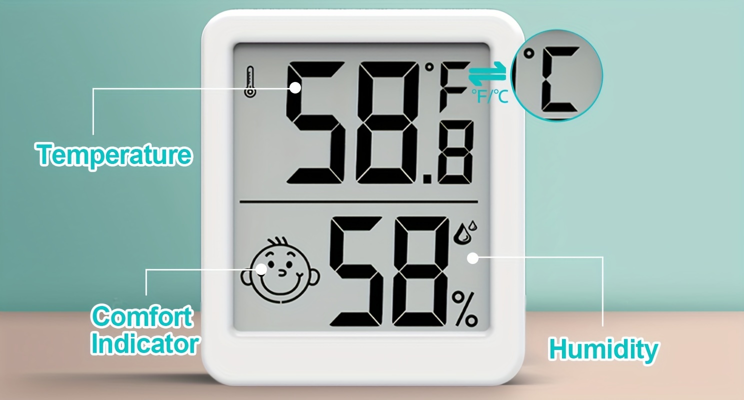 Indoor Humidity Meter Hygrometer, Room Thermometer For Accurate Room  Temperature Monitor, Digital Hygrometer With Indoor Thermometer For Home,  Baby Nursery, And Humidity Sensor Enhanced Comfort