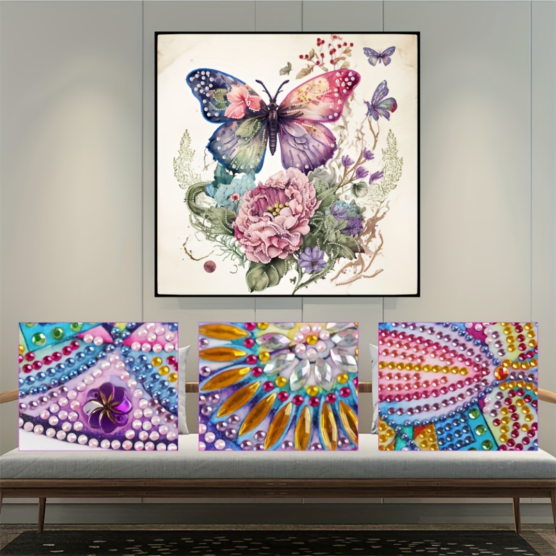 Butterfly Pattern Artificial Diamond Painting Kit Diy - Temu