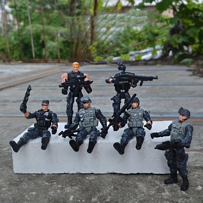 8pcs / Set Ropa Camuflaje Armada Warriors, Juguetes Figuras Acción  Militares Soldados Plástico, Fuerzas Especiales Llevan Armas Fuego  Ejército, Soldados Policía Combate, Perfecto Regalos - Juguetes - Temu