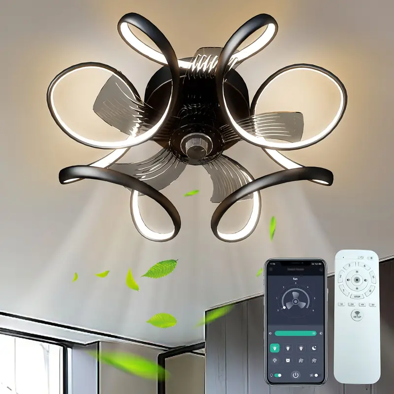 Ceiling Fans With Light Modern Small Low Profile Temu