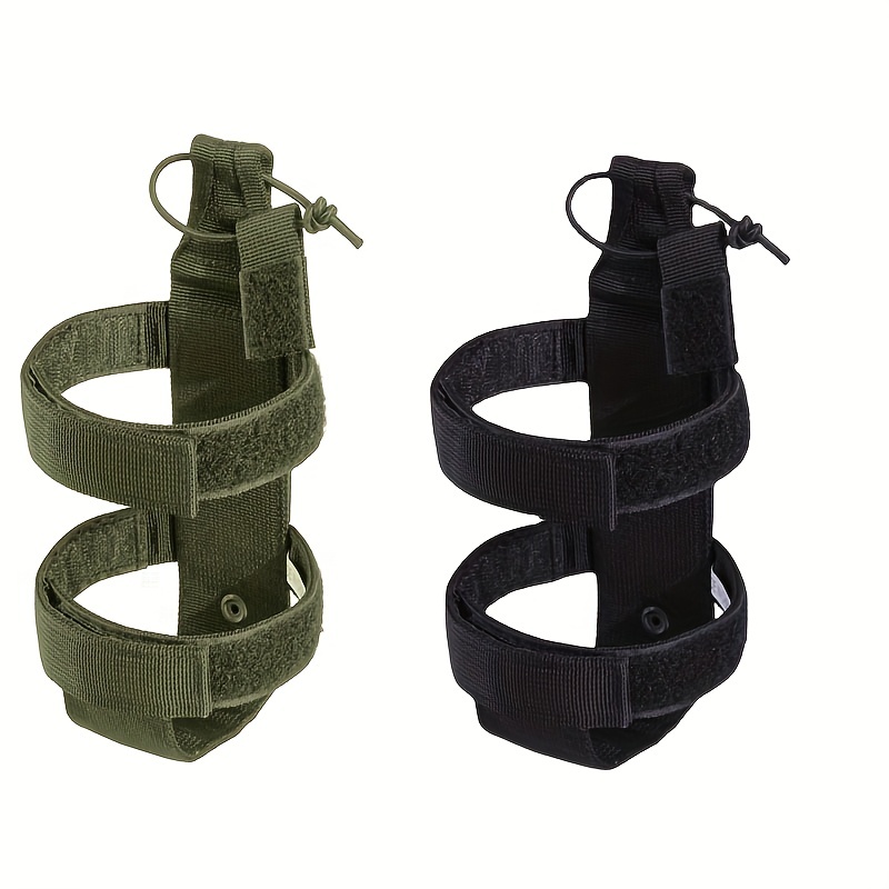 WYNEX Molle Strap 6 inch Tactical Molle Strap Molle Webbing Straps  Attachment Snap Strap Nylon Thumb Snap Straps 4 Packs Black 6