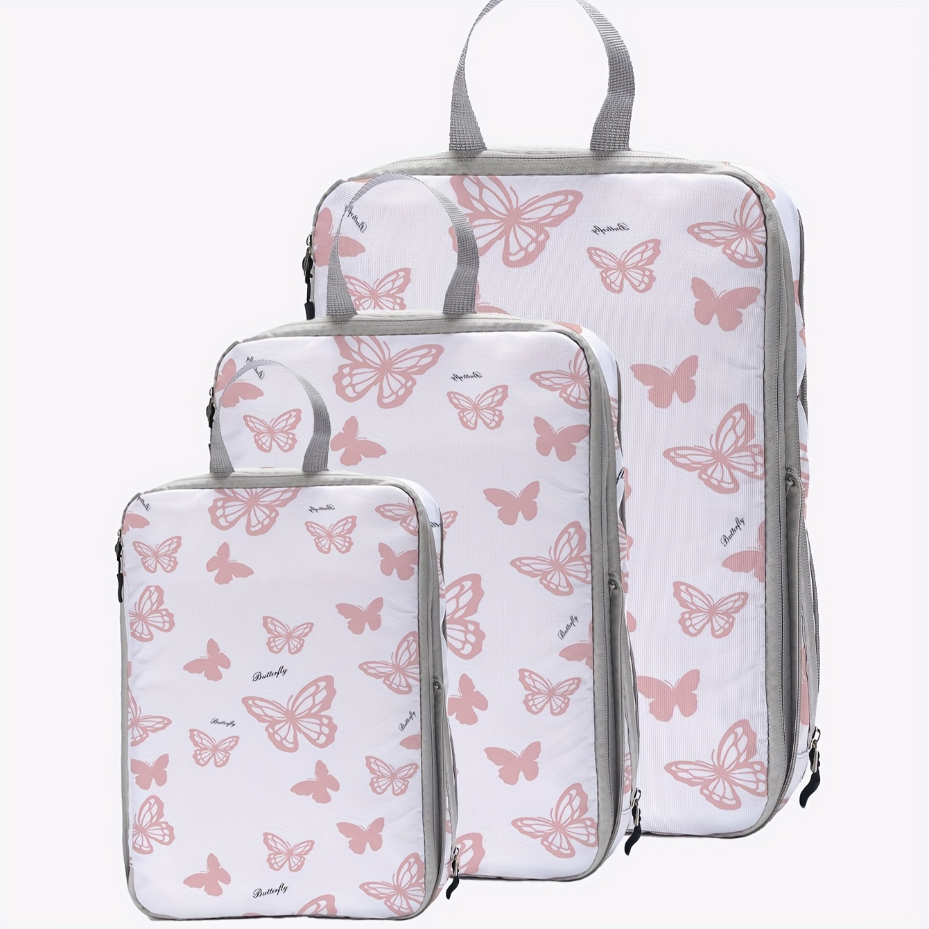 3 Piezas/set Bolsas De Almacenamiento De Compresión De Viaje Rosa, Adecuado  Para Equipaje, Organizador De Embalaje De Ropa Comprimida, Bolsa  Impermeable De Almacenamiento De Ropa Interior, Cubos De Embalaje  Expandibles