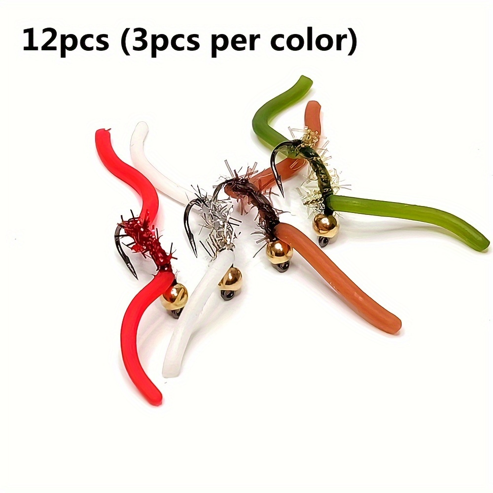 Tungsten Bead Squirmy Worms - Fly Fishing - Choose Your Color