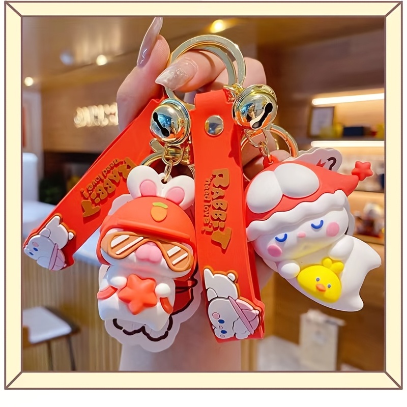 Creative Gothic Keychain, Rabbit Keychain, Bag Charm, Car Pendant, Doll  Ornament, Holiday Birthday Gift - Temu