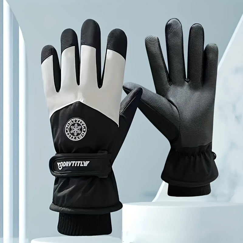 Guantes Esquí Invierno Diseño Copos Nieve Mujer Resistentes - Temu Chile