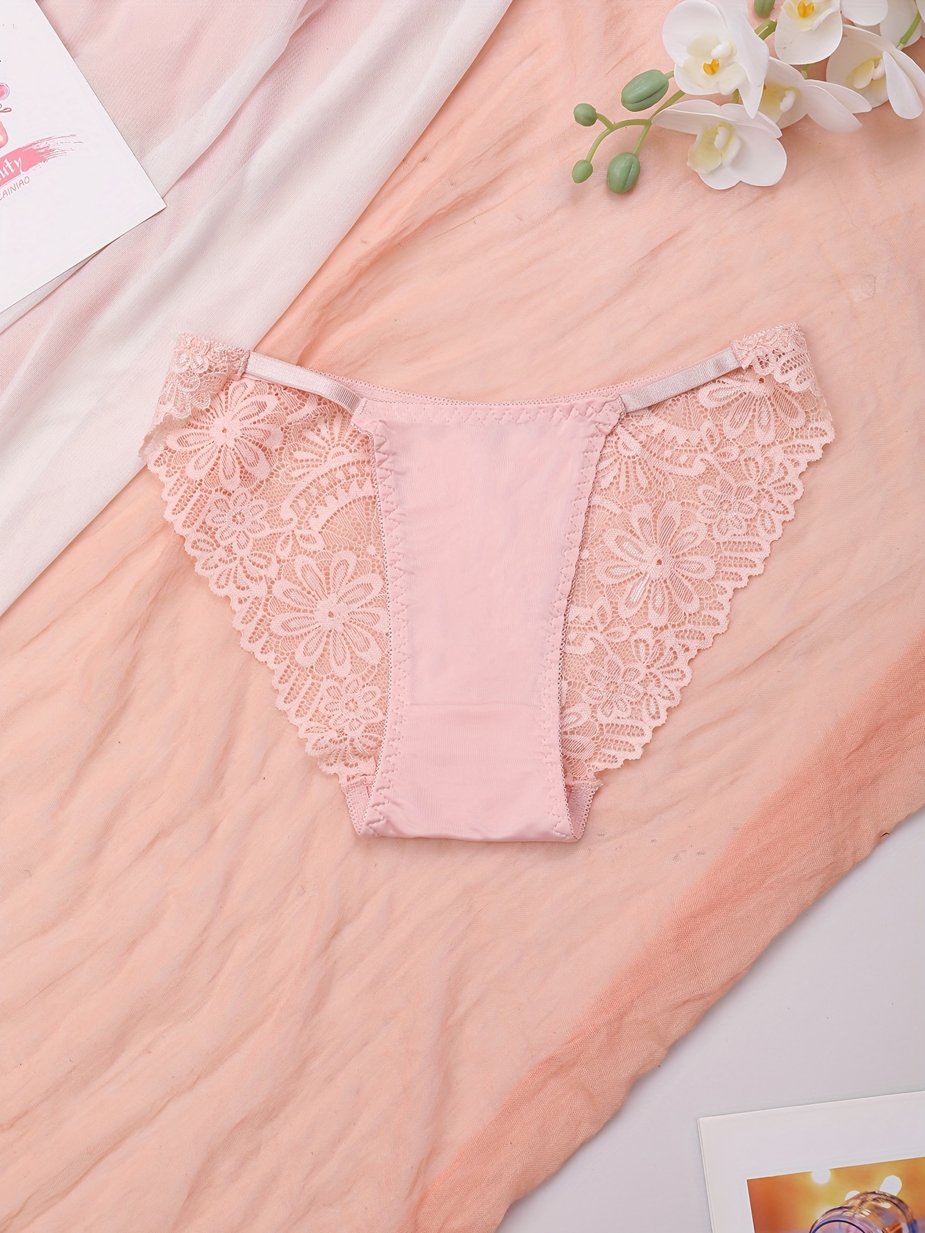 JDEFEG Most Comfortable Womens Underwear Womens Lace Trim Breathable Comfort  Waist Panties Days Of The Underwear Women Plus Size Lace Pink L 
